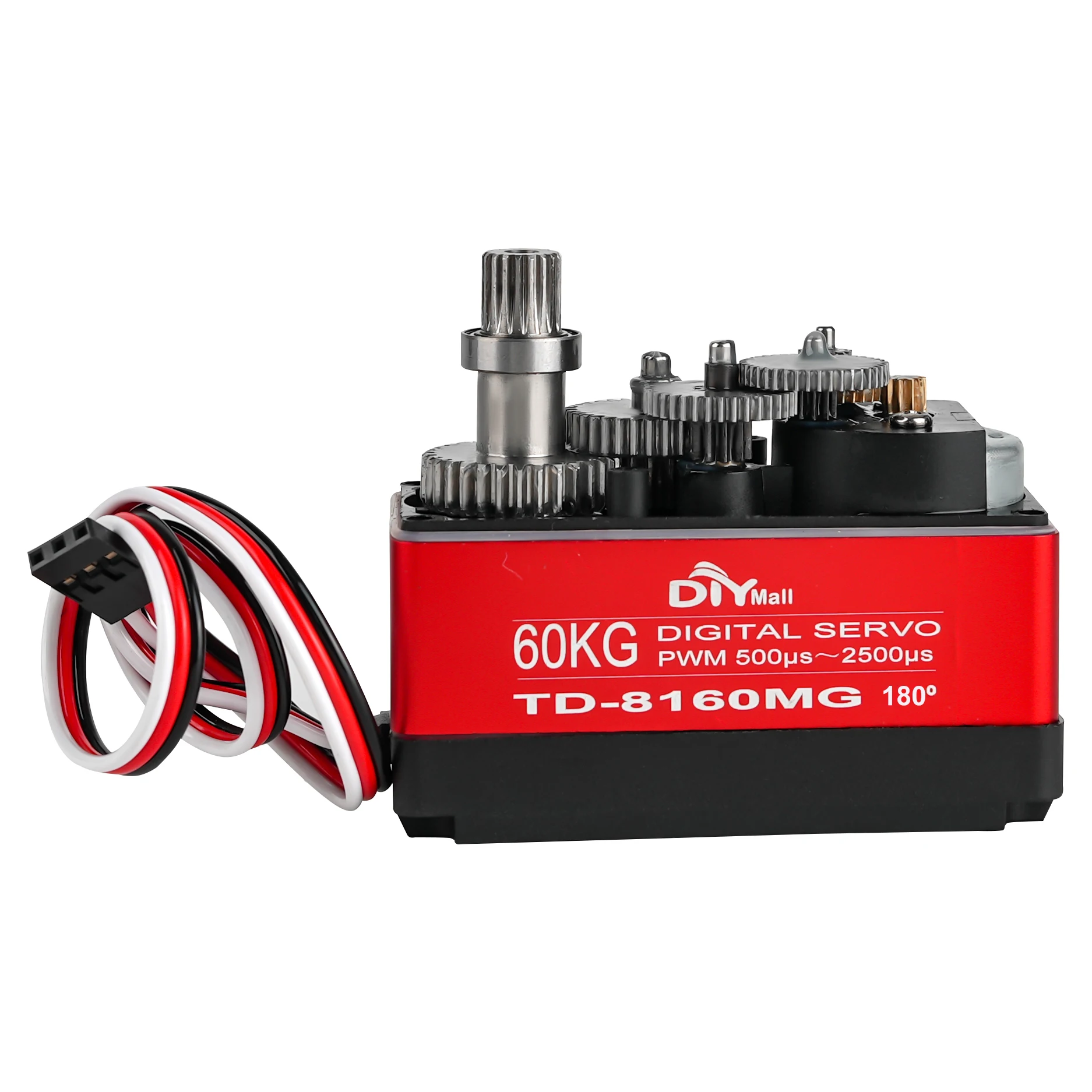 TD-8160MG servo digital 60kg alto torque 6-8.4v motor de escova de carbono à prova d' água 90/180/270/360 graus para 1:10 1:8 drift carro barco