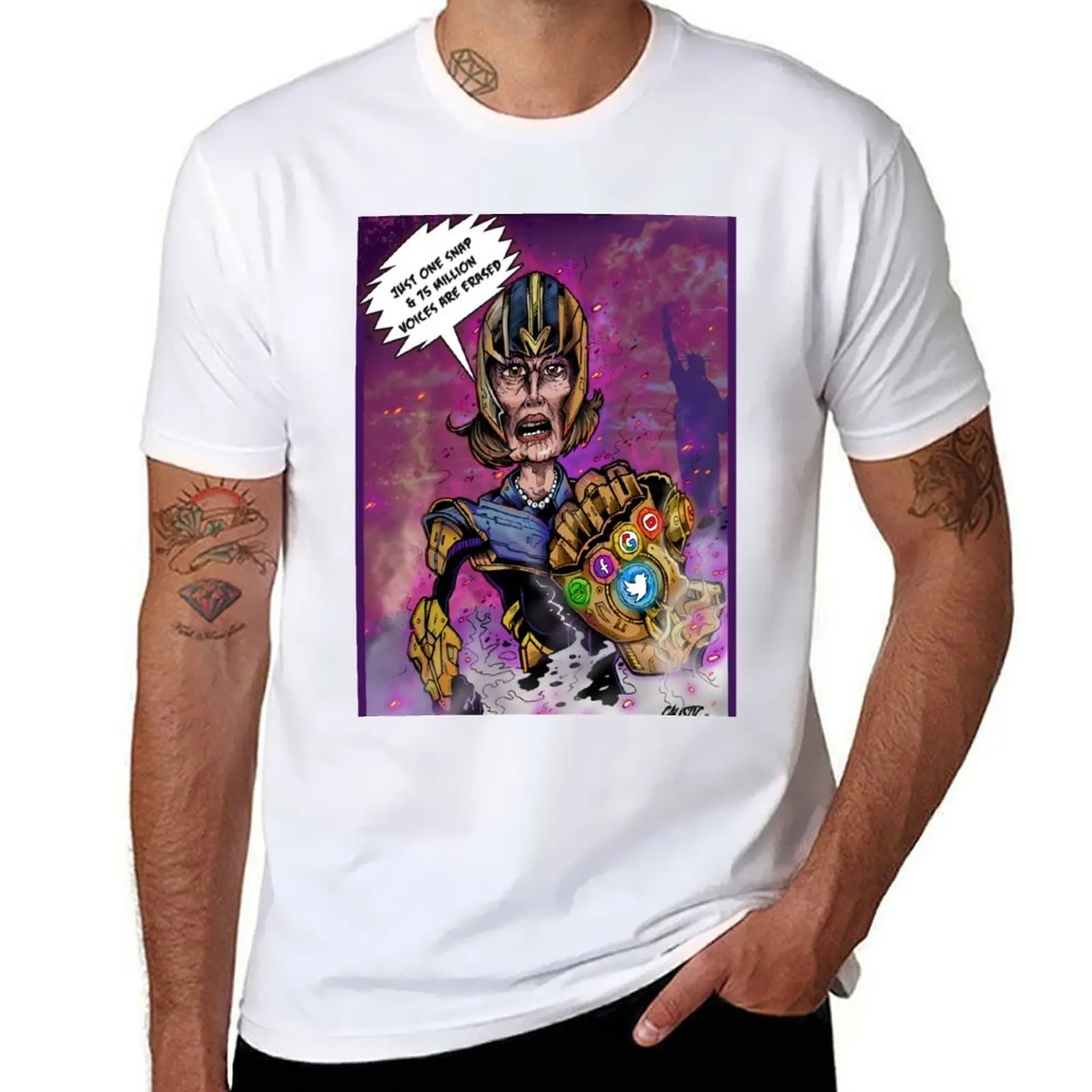 

Nanos & The Glove of Stupidity T-Shirt man t shirt designer cotton t shirts man 100% T-Shirt