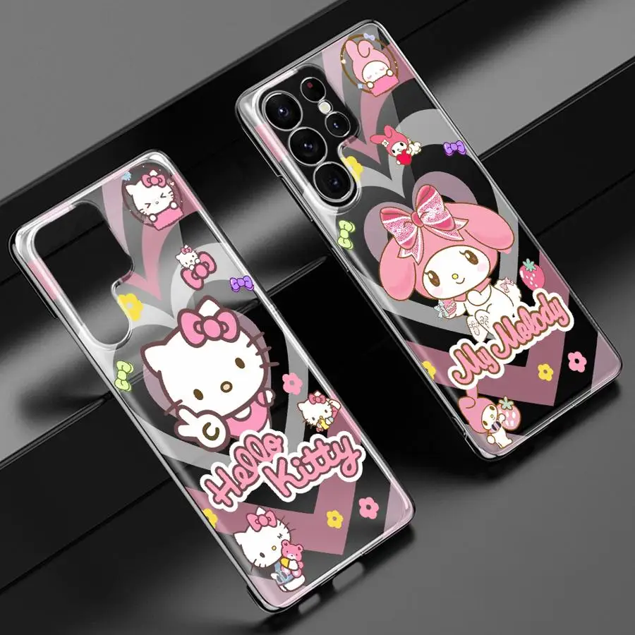 Sanrio Hello Kitty Melody Phone Case for Galaxy S20 S21 S23 S24 FE S22 S23 S24 Plus S22 S23 S24 Ultra