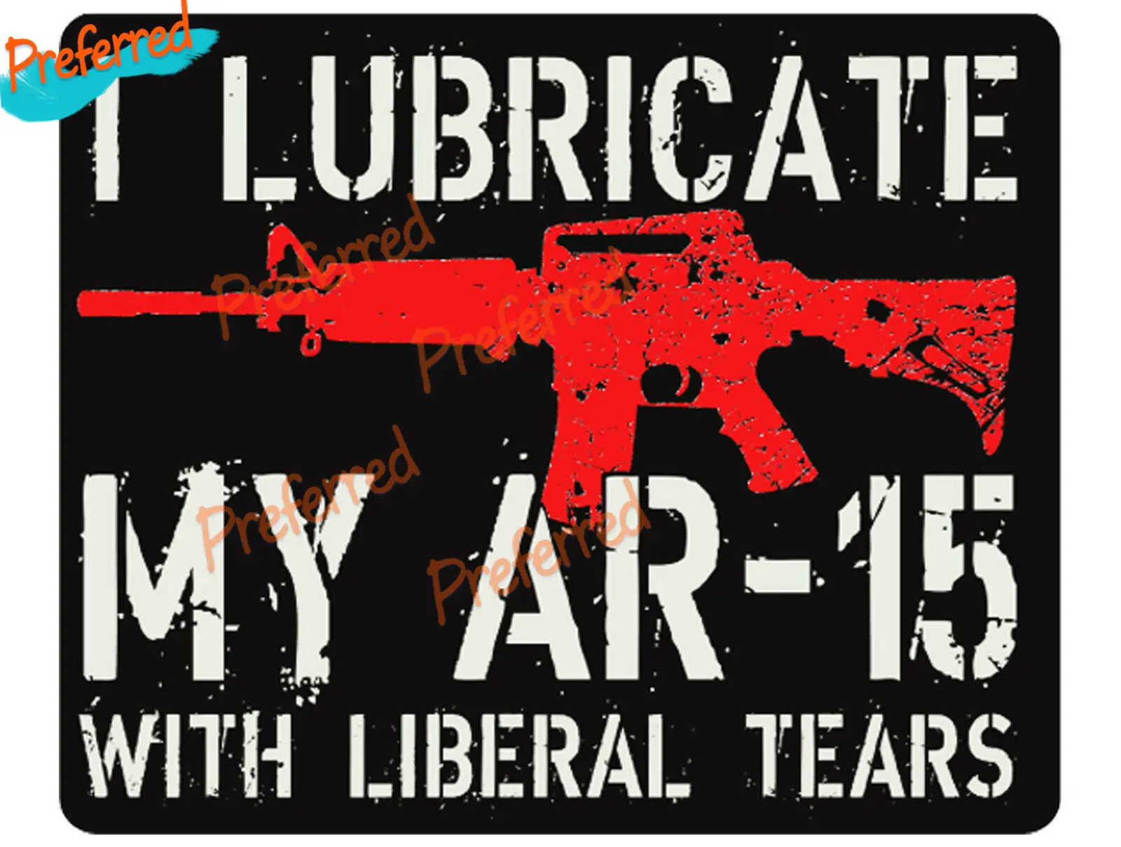 Protected By AR15 Assault Rifle Gun Car Truck Window Decal Vinyl Sticker USA