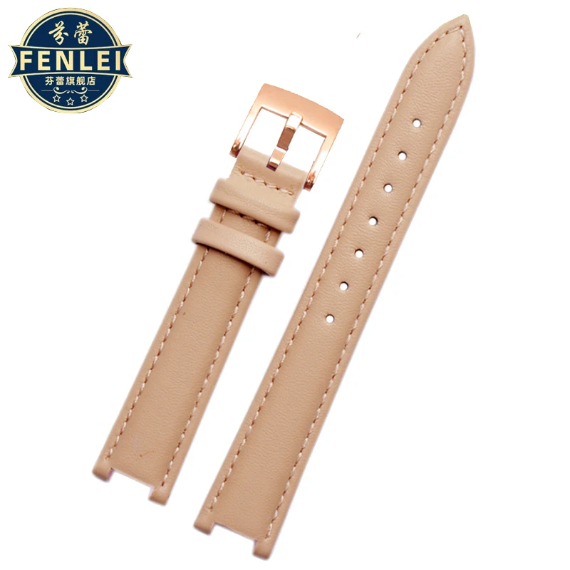 Genuine Leather Watch Band Women\'s Watch Strap for Folli Follie Lady Bubble Series Notch Pin Buckle Watch Bracelet 12MM 16MM 20