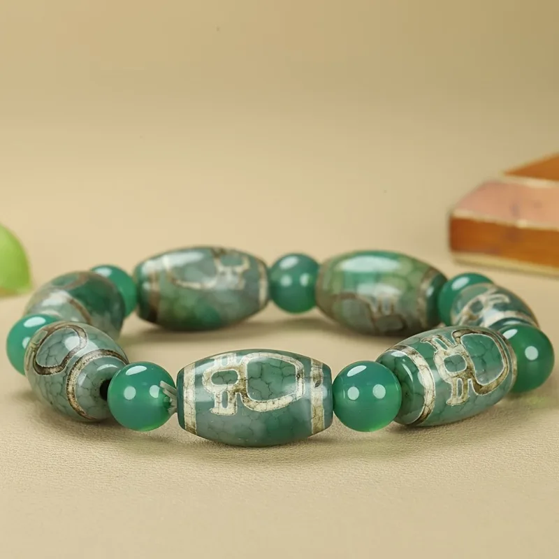 

Men's and Women's Tibetan Natural Agate Bead Bracelet - Unisex Bracelet Jewelry