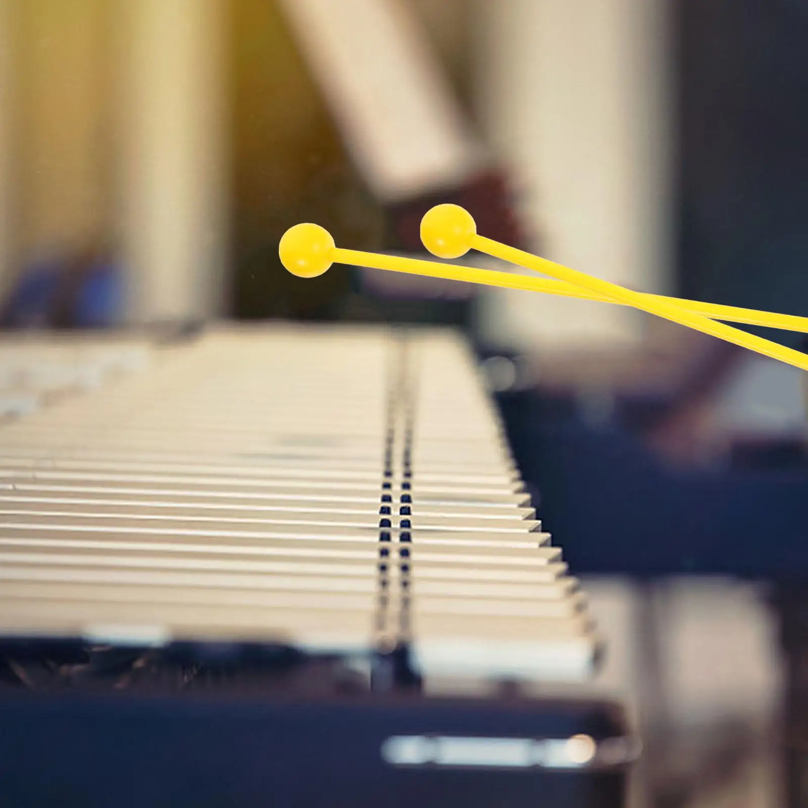 

10 Pcs Yellow Drumsticks Plastic Mallets Lightweight Long Size Kids Musical Instrument Accessories Xylophone Percussion Sticks