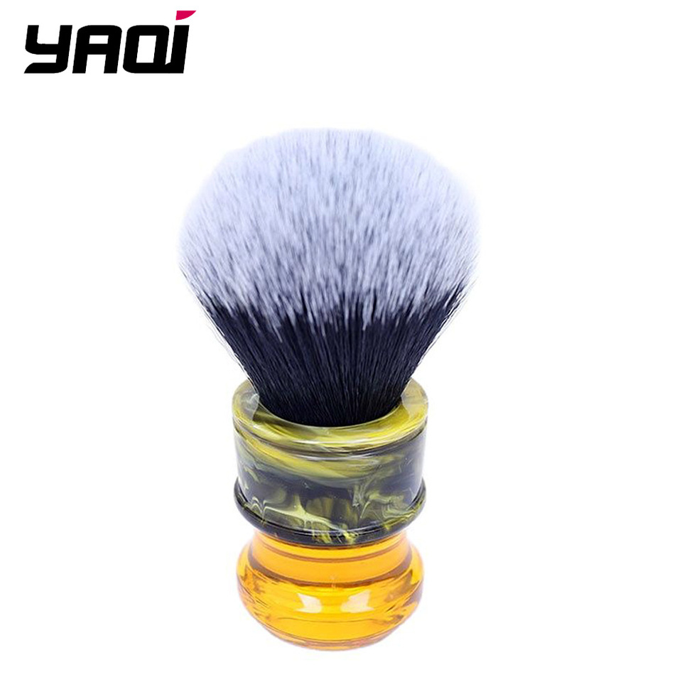 Yaqi 24MM Sagrada Familia Black/White Tuxedo Synthetic Fibre Resin Handle Men Wet Shave Brushes