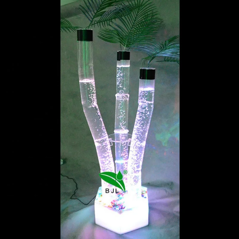 Custom, modern indoor water features acrylic bar display led glow furniture