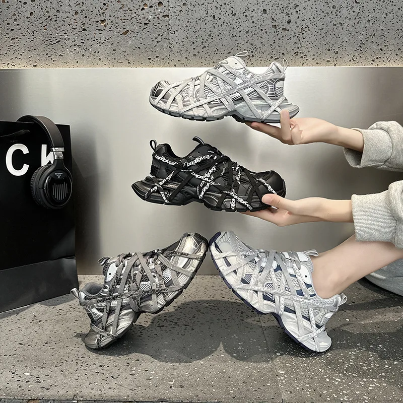 

Princess Style High Top Casual Shoes Metal Lace-Up Sports Shoes Breathable Comfortable Rubber Sole for Women