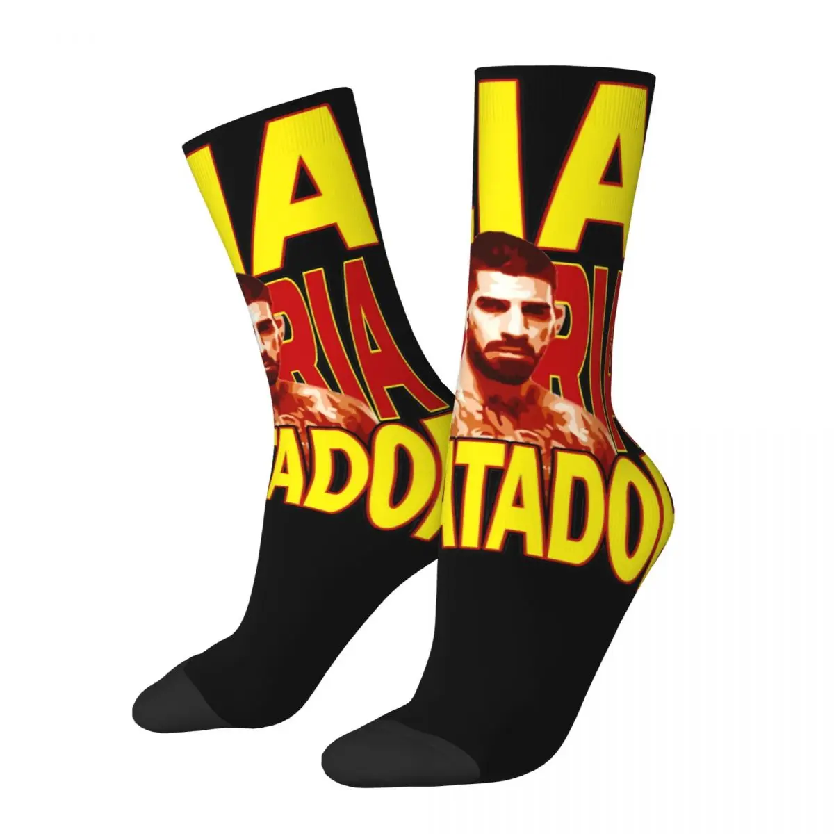 Boxer Ilia Topuria El Matado Merch Socks Cozy High Quality Middle Tube Socks Cotton for Men's Best Gift Idea