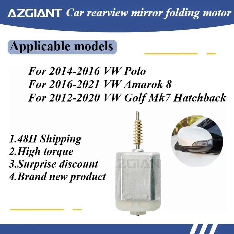 

For VW Polo Amarok 8 Golf Mk7 Hatchback 2016 Car Wing Mirror Folding Power Electric Motor 12V Repair Core Carbon Brush Engine
