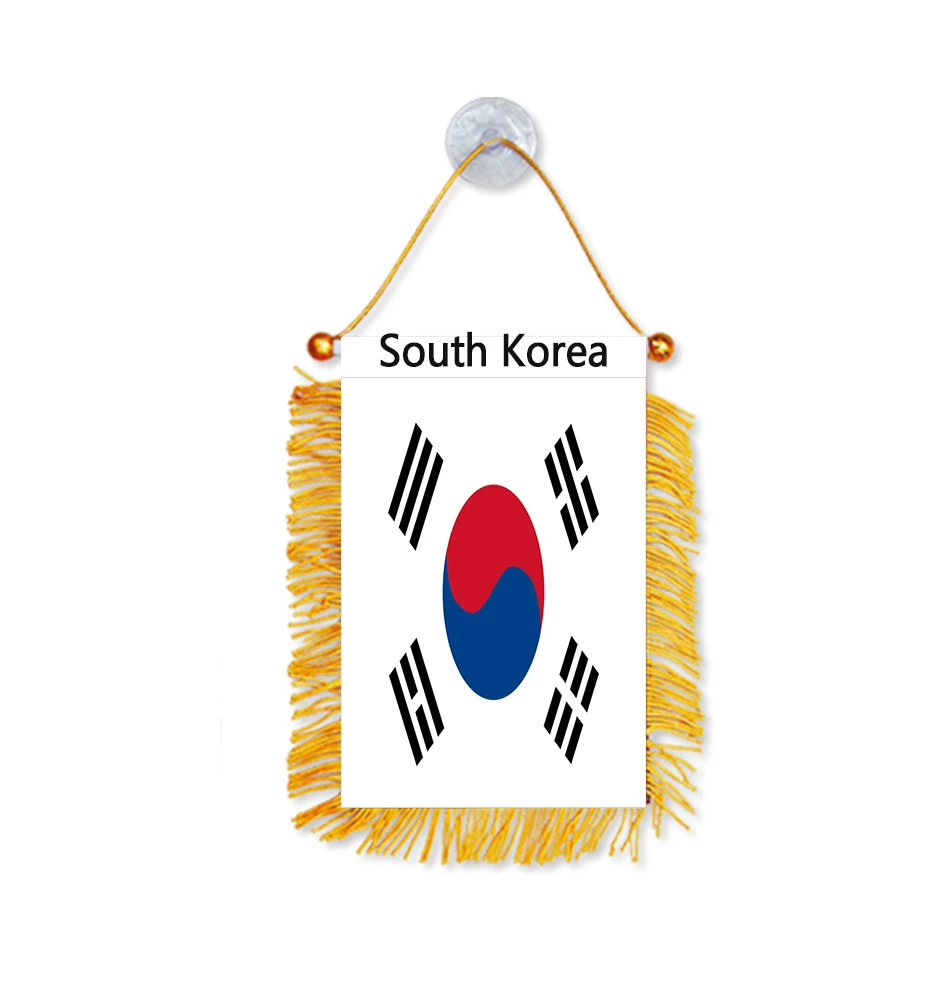 Directly Delivery Car Window Decoration Stain Bunting Pennant South Korea Flags