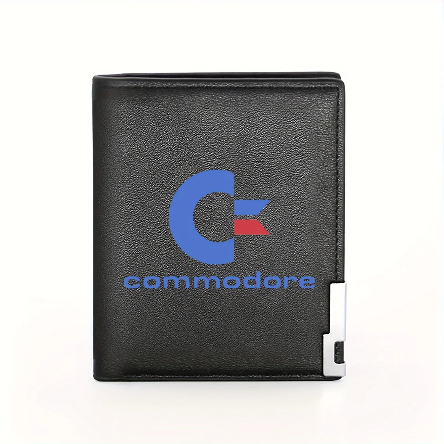 

Логотип Commodore, ретро игровой графический дизайн, деловой мужской повседневный элегантный простой практичный качественный кошелек, стильный креативный принт