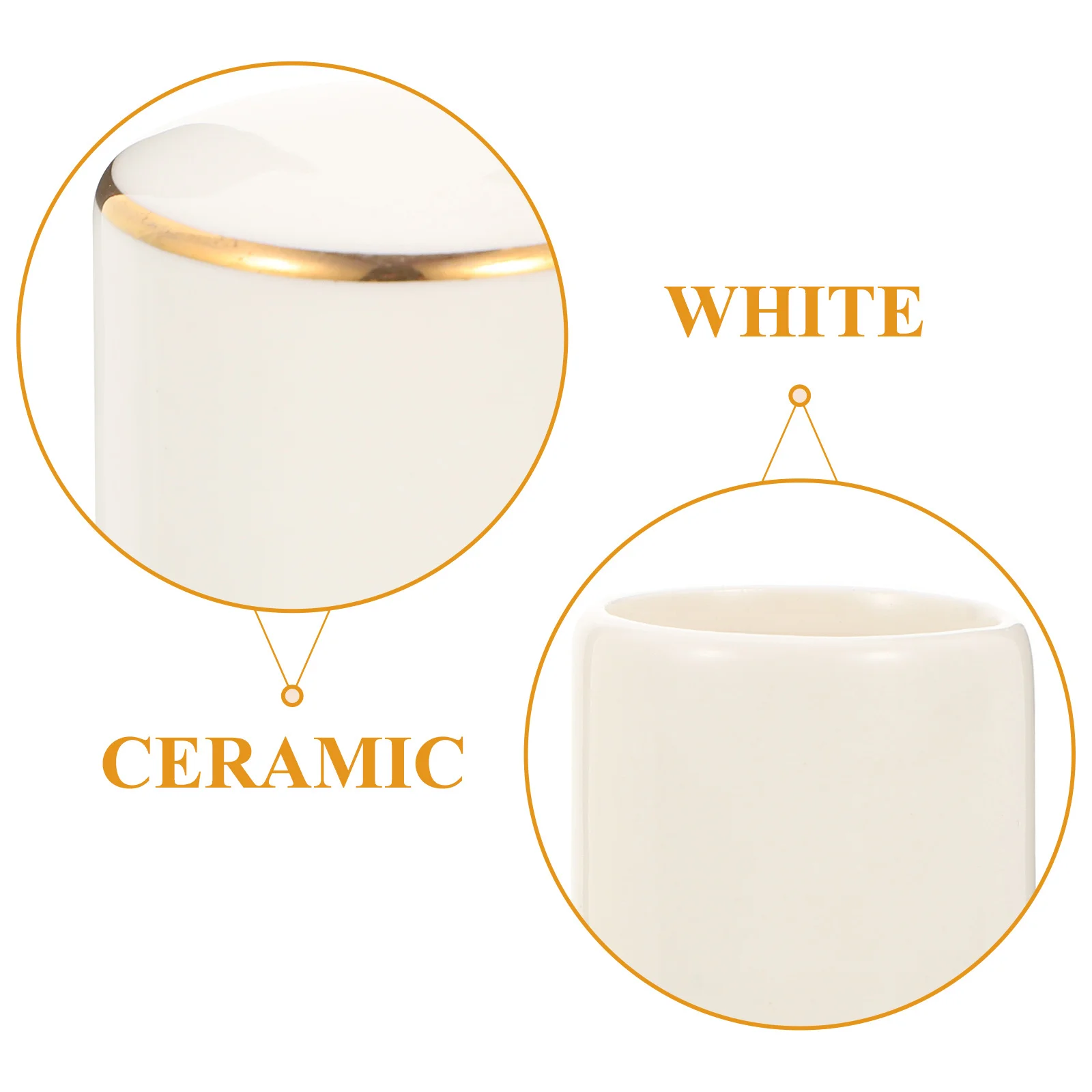 

Ceramic Toothpick Holder Gold Rimmed Desktop Container Practical Home Accessory Multi-Function Design Dust Moisture Proof