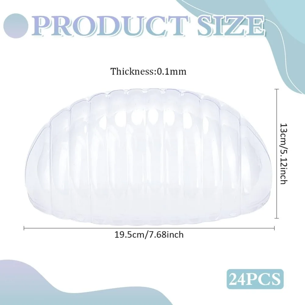 24pcs Hat Support Pad Holder Clear Plastic Cap Insert Shaper Baseball Hat Support Holder Caps Inner Support Protector Half Hat