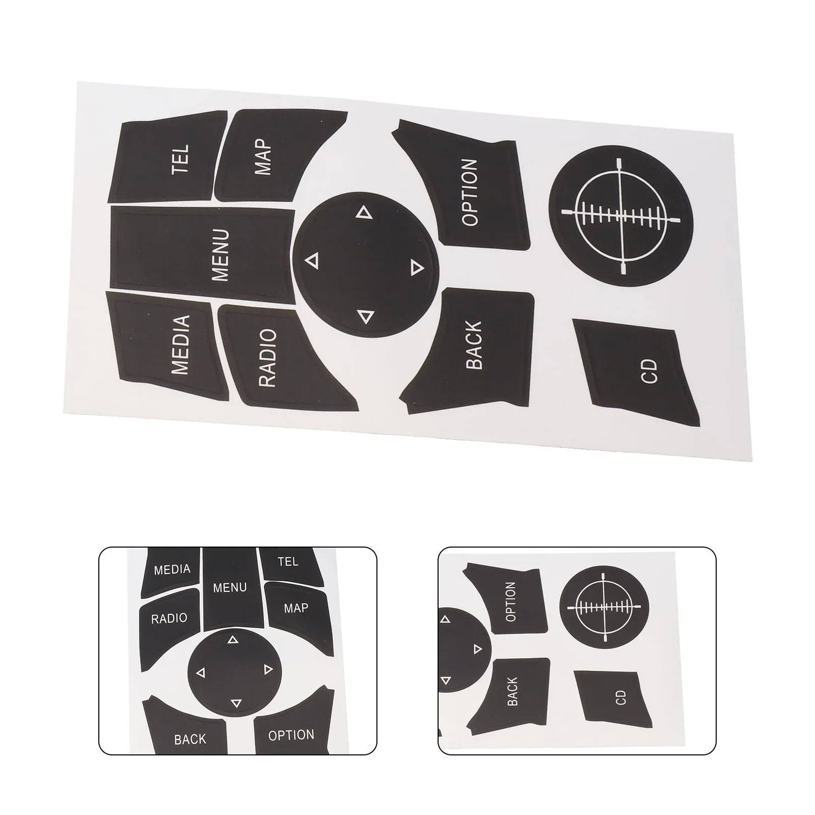 Front Panel Button Repair Decal Sticker Compatible With For BMW F30 F31 F34 E90 E92 E93 2009 Through 2015 Front Interior Use