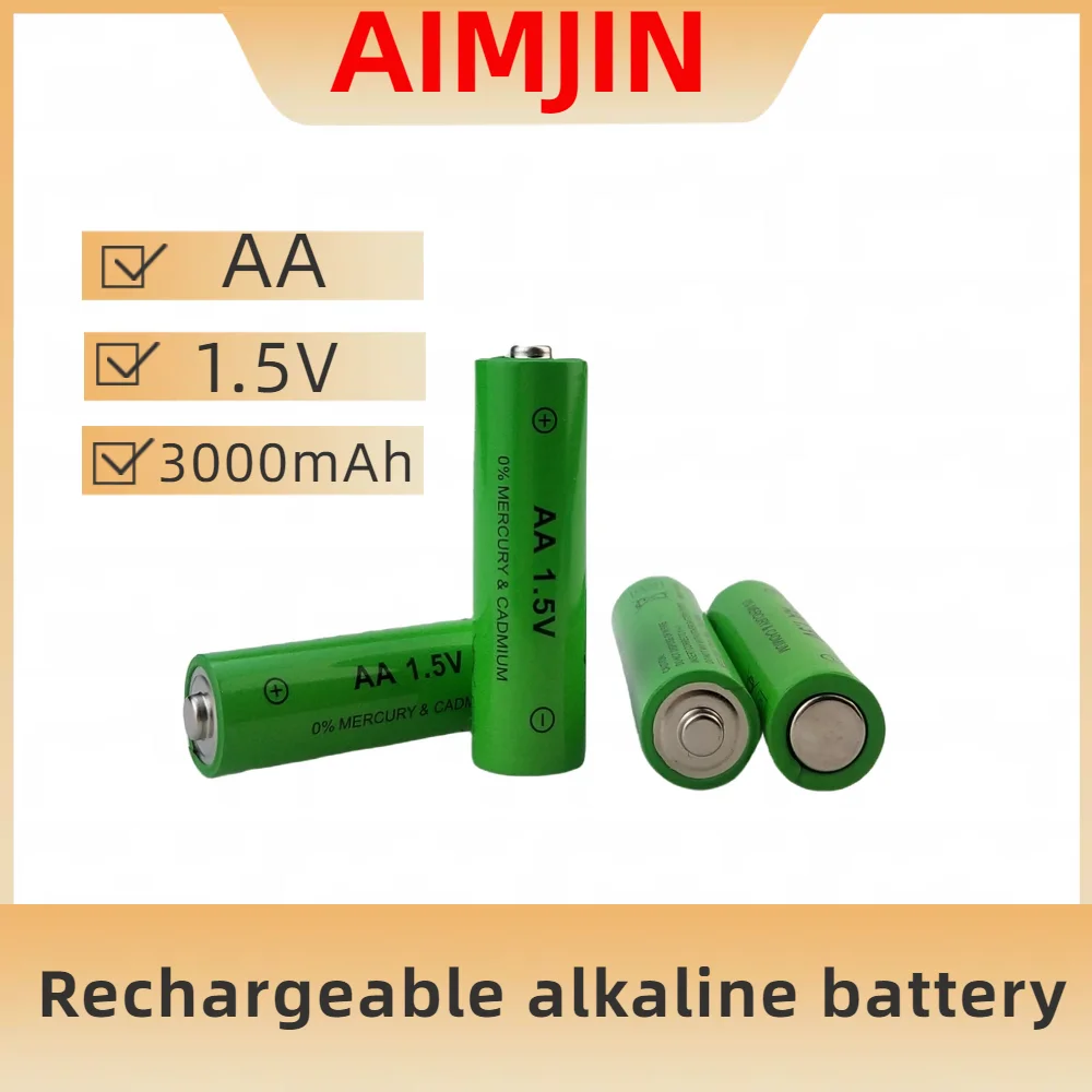

AA1.5V Battery 3000mAh Brand New Alkaline Rechargeable Battery Suitable for LED Light Toys