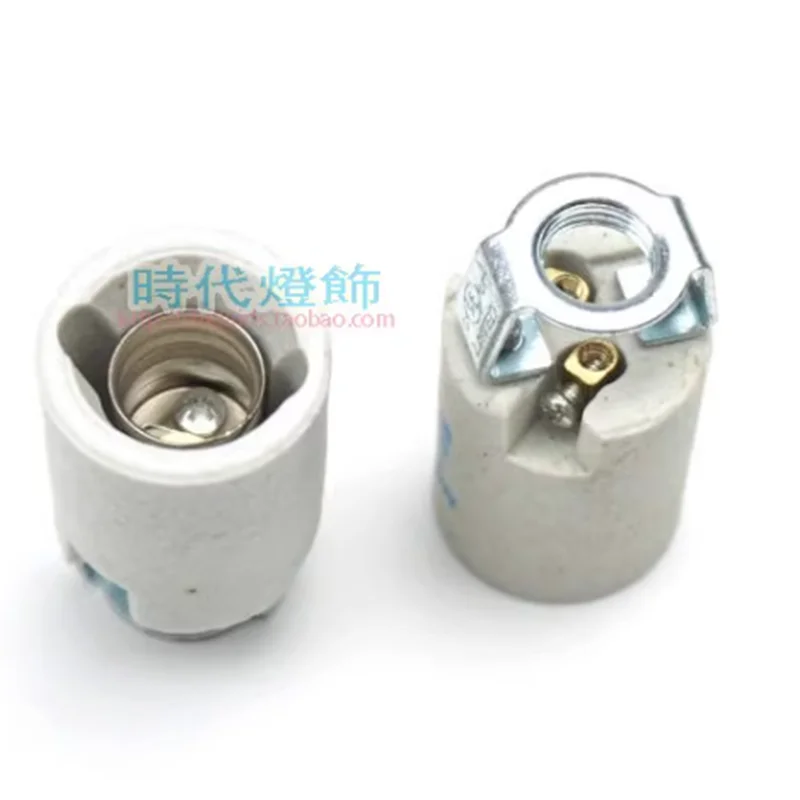 5pcs/lot High Quality E12 Lamp Holder with Bracket Ceramic Lamp Base Socket, Diameter 2.4cm, Total height 4.2cm
