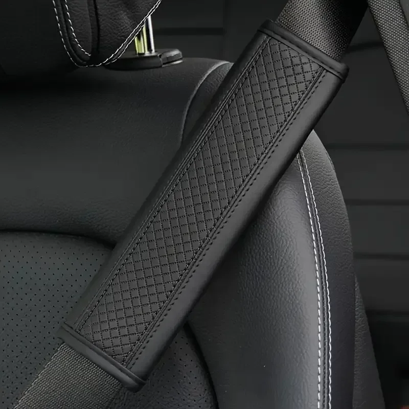 

PU Leather Car Seat Belt Cover - Soft and breathable shoulder pads for neck and shoulder protection, comfortable accessories