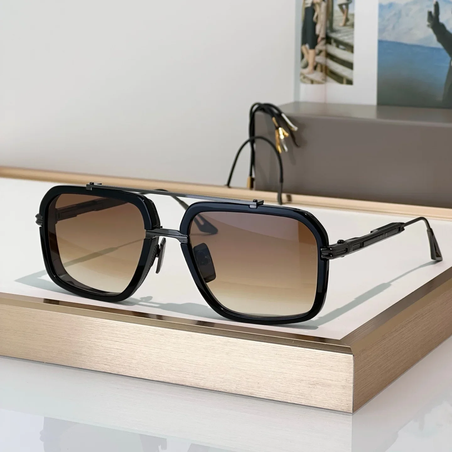 

DT EPLX13 EPILUXURY 13 DES013 58-18 Top Quality Sunglasses for Men Classic Women Luxury Designer Fashion sun glasses UV400 With