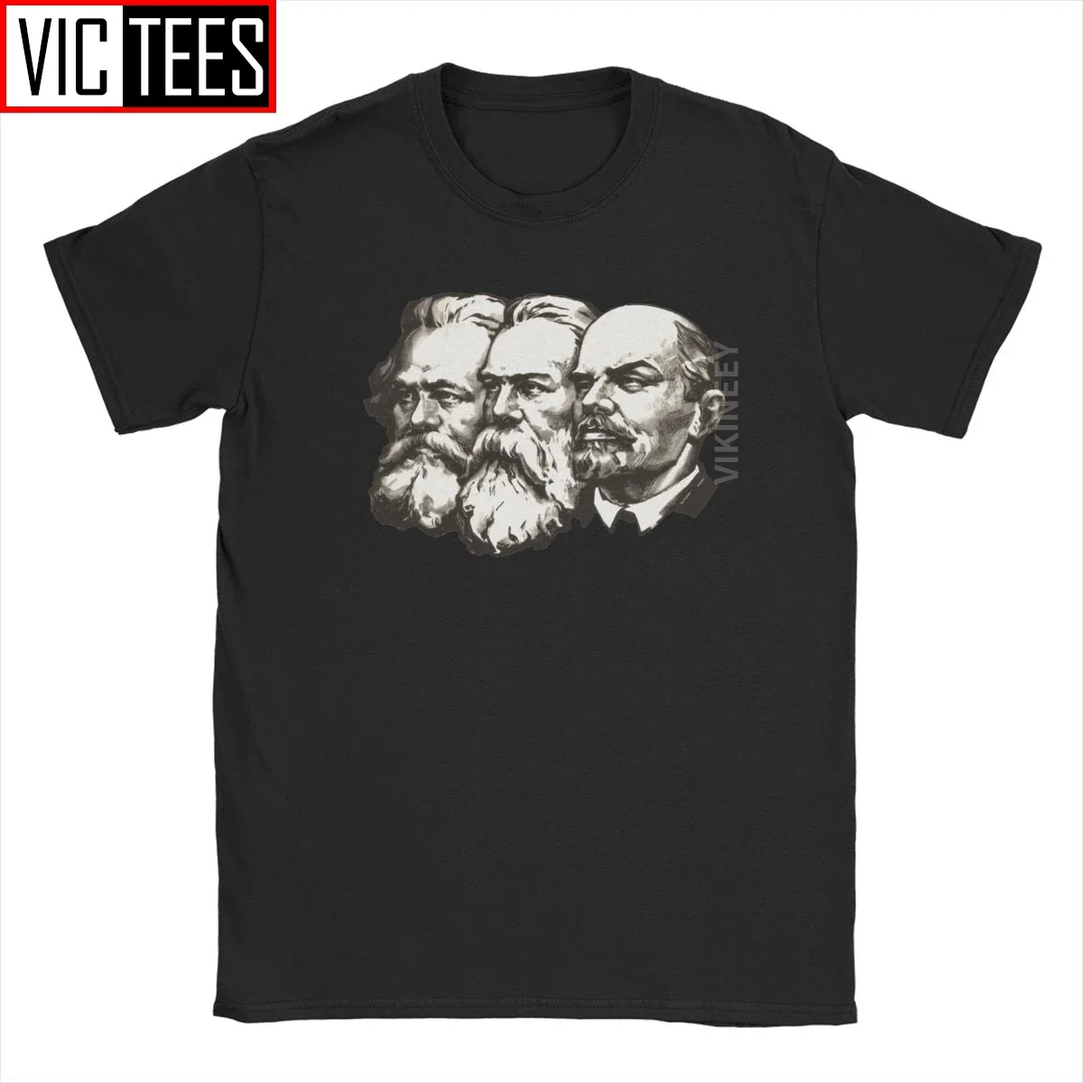 Men T-Shirt Marx Engels And Lenin The Soviet UnionTshirt Vintage Cotton Communist Communism Ussr Comrades