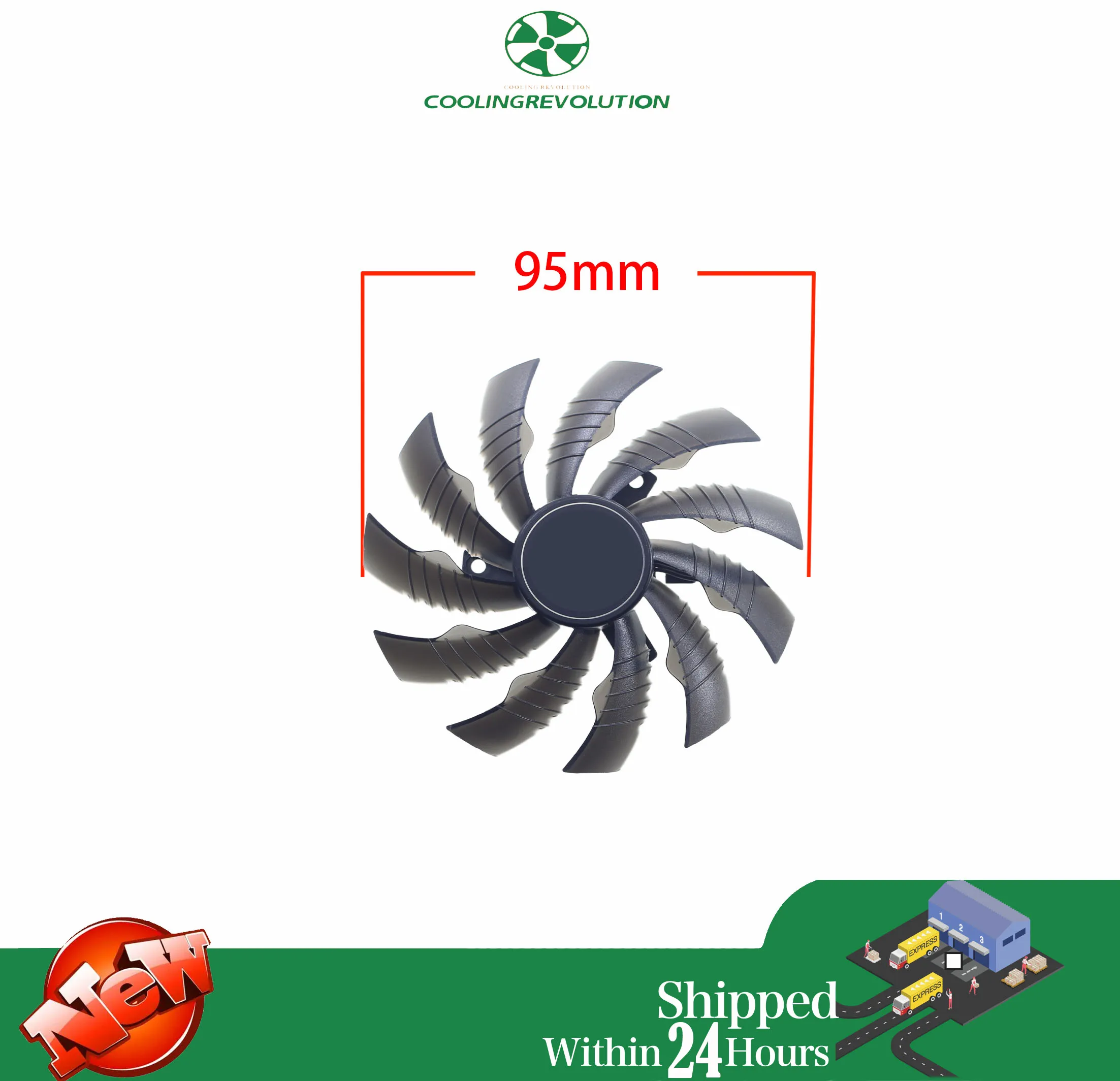 2 szt. 95MM PLD10010S12H RTX3060 wentylator chłodzący GPU dla Gigabyte RTX 3060 3060Ti EAGLE OC chłodzenie karty — zdjęcie produktu 6