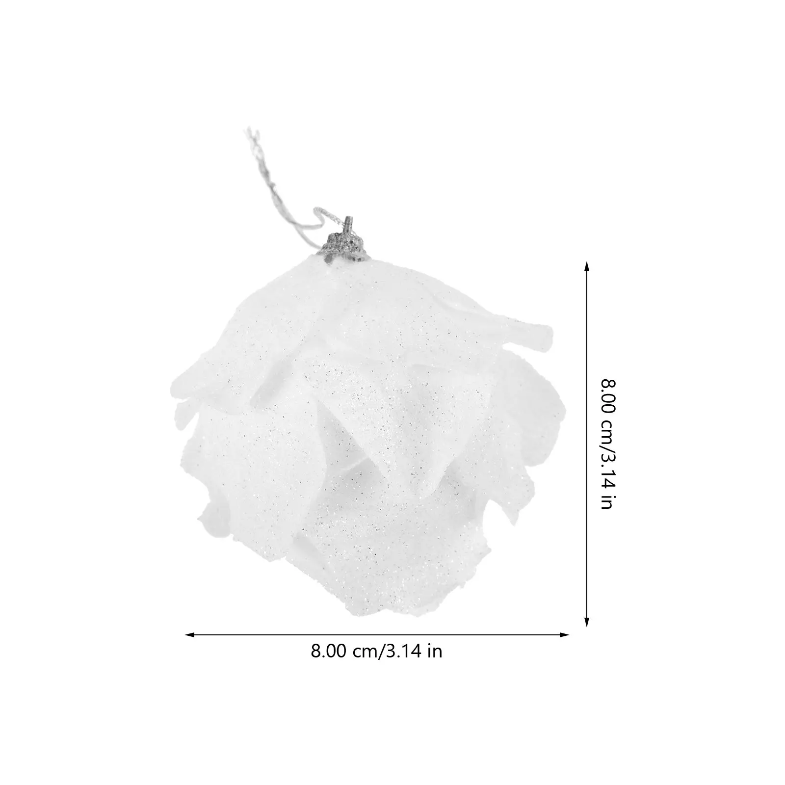 

3Pcs Xmas Tree Hanging Ornaments Floral Ball Decorations Lightweight Christmas Tree Hanging Party Decor Christmas Ball Ornaments