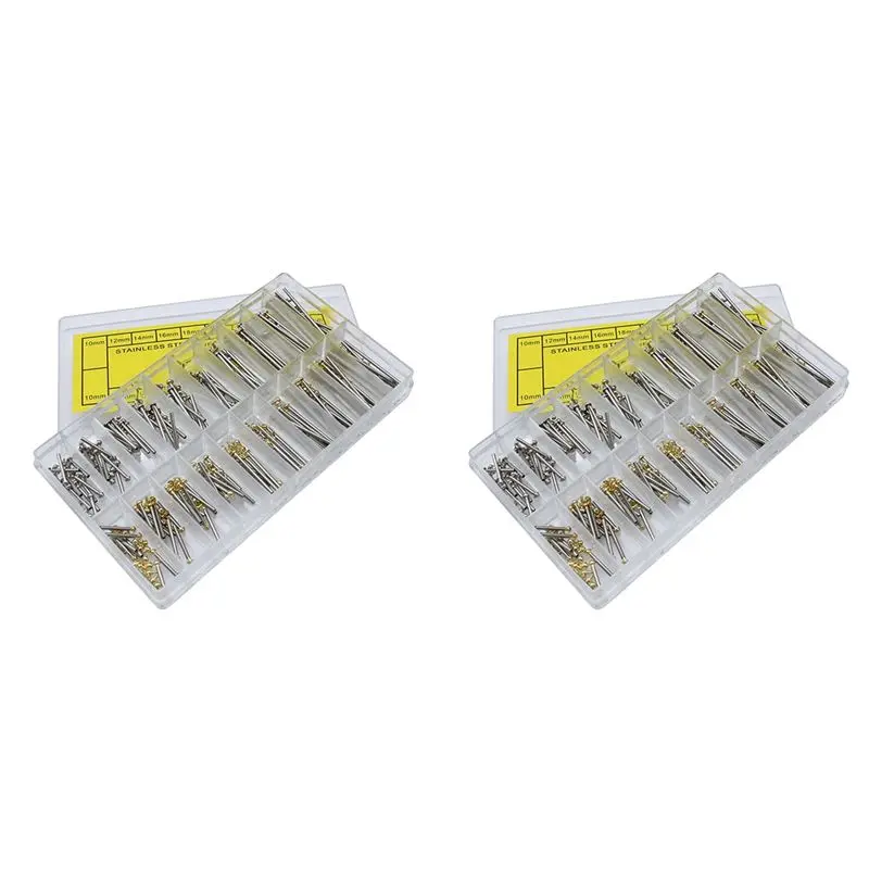 A95D-400Pcs 10-28Mm Watch Strap Link Pins Connection Fixed Shaft Stainless Steel Raw Ear Rod Watch Bolt Hand Repair Tool Set