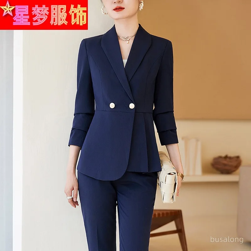 

Suit Women's Autumn New Business Suit Fashion Temperament Goddess Style Tailored Suit Formal Clothes Hotel Manager Work Clothes