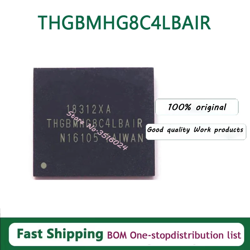 1PCS/lot  THGBMHG8C4LBAIR BGA153 5.1 32GB H26M74002HMR BGA153 64GB KMQ820013M-B419 BGA221 16GB KLUDG4U1EA-B0C1 BGA153 128GB