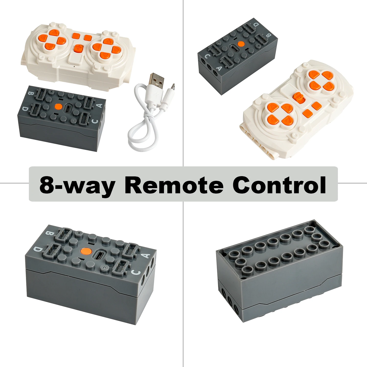 MOC Blue-tooth RC Upgrade Kit with Battery Box M/L/XL/Servo Motor Speed Control APP for PF Building Blocks Smart Modification