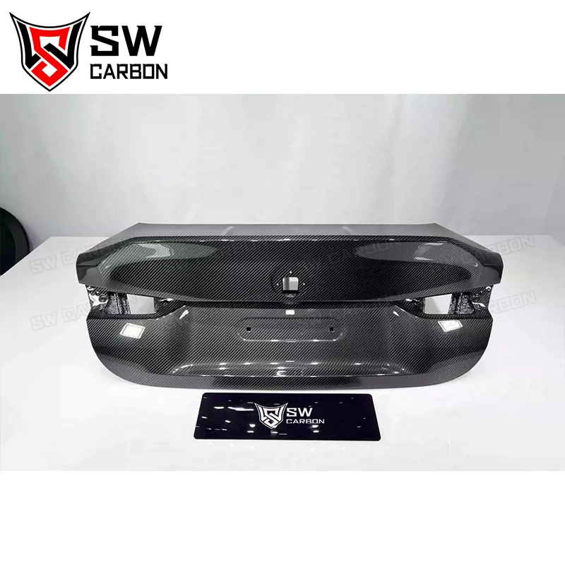 ألياف الكربون الجافة CSL نمط غطاء صندوق السيارة لسيارات BMW G80 M3 G82 M4 2021 + غطاء صندوق السيارة الخلفي سباق ملحقات خفيفة الوزن