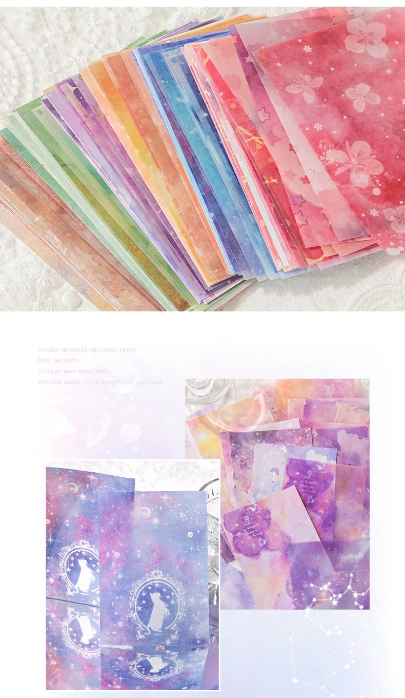 20 Stück/Lot Vintage bunte Ombre-Dekorpapiere, für Handarbeiten und Scrapbook-Dekoration – Detail 14