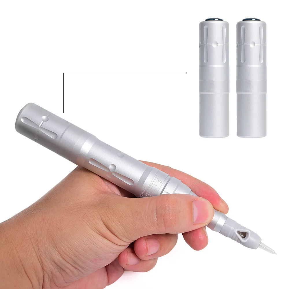 Eyebrows Tattoo Machine Wireless Permanent Makeup Tattoo Pen for Tattoo Ombre Powder Brows Microshading PMU Lip with 2pcs needle