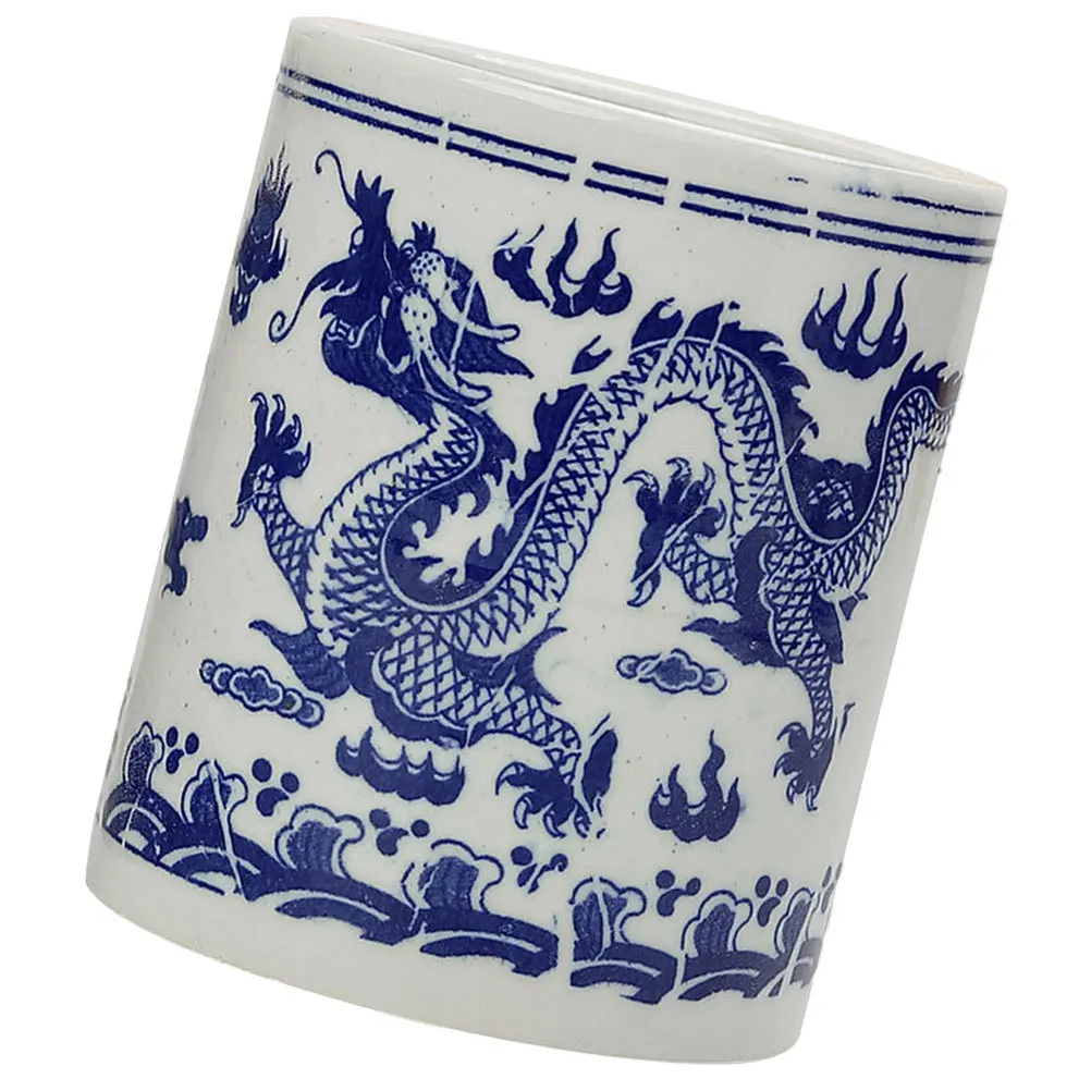 

Office Desk Accessory Ceramic Pen Cup for Pencils Brushes Makeup Tools Sturdy Not Easy to Break Suitable for Various Uses