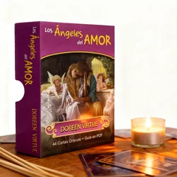 Los Ángeles del Amor – Cartas Oráculo en Español, 44 Cartas de Tamaño Grande 120 × 87 mm (4.72 × 3.43 in),Caja Rígida Resistent