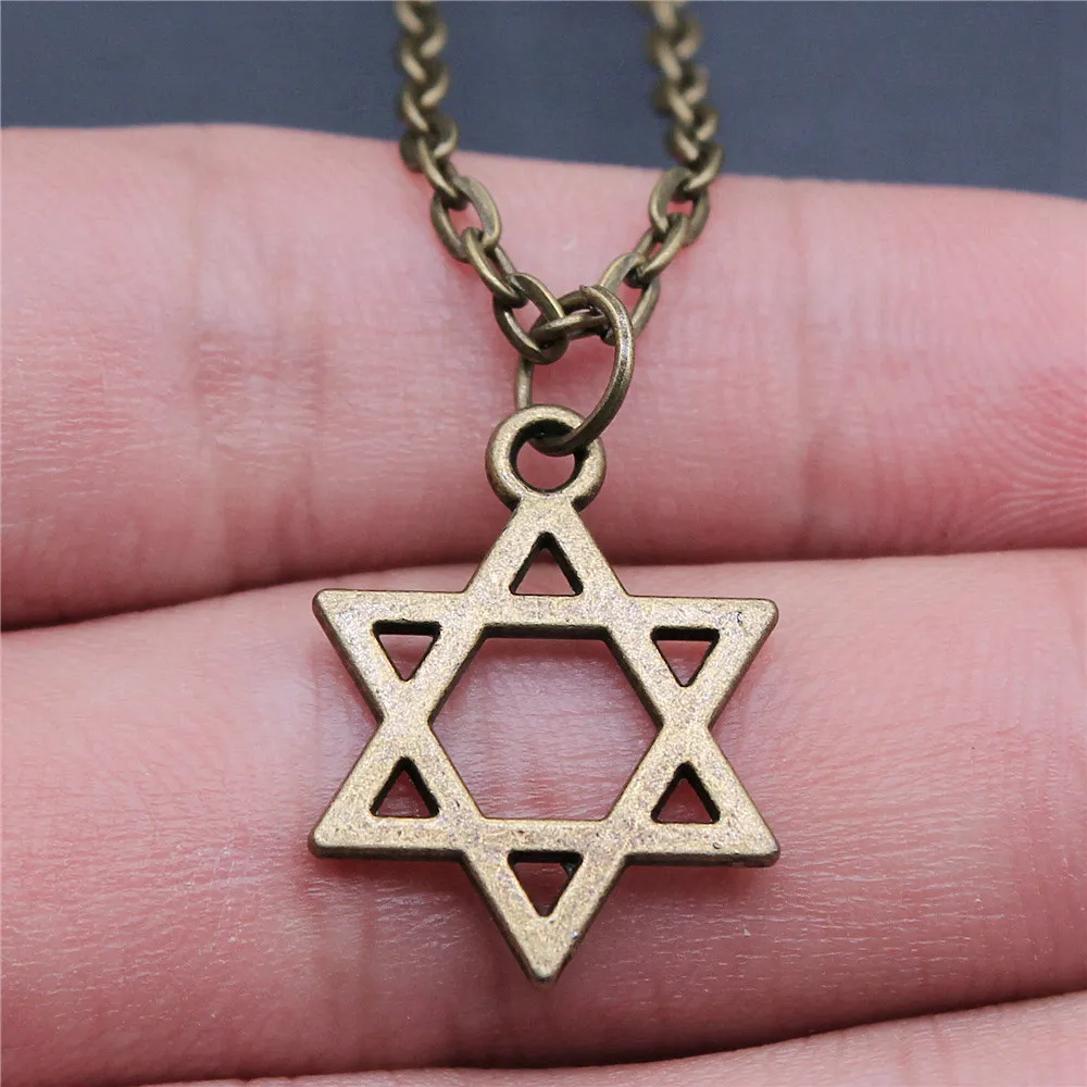 Necklace On The Neck 43Cm Chain Hexagram Celtic Talisman Amulet Star Of David Cute Jewellery