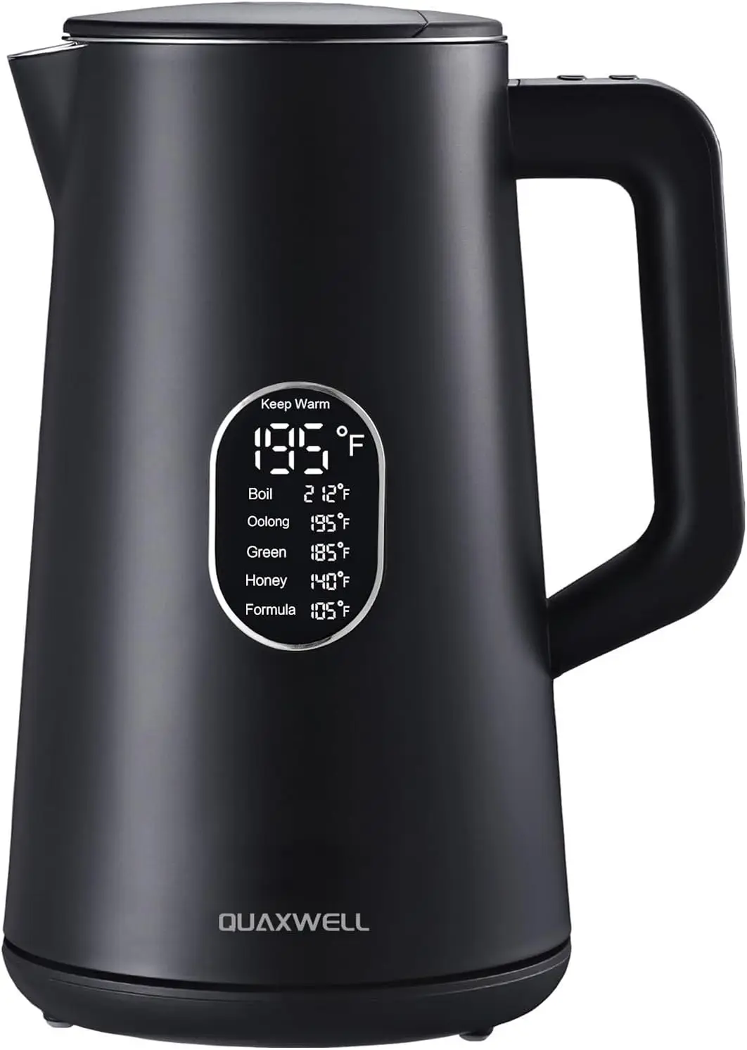 

1.5L Stainless Steel Electric Kettle with Cool Touch, Fast Boil, 5 Temp Settings, LED Display, Auto Shut-Off