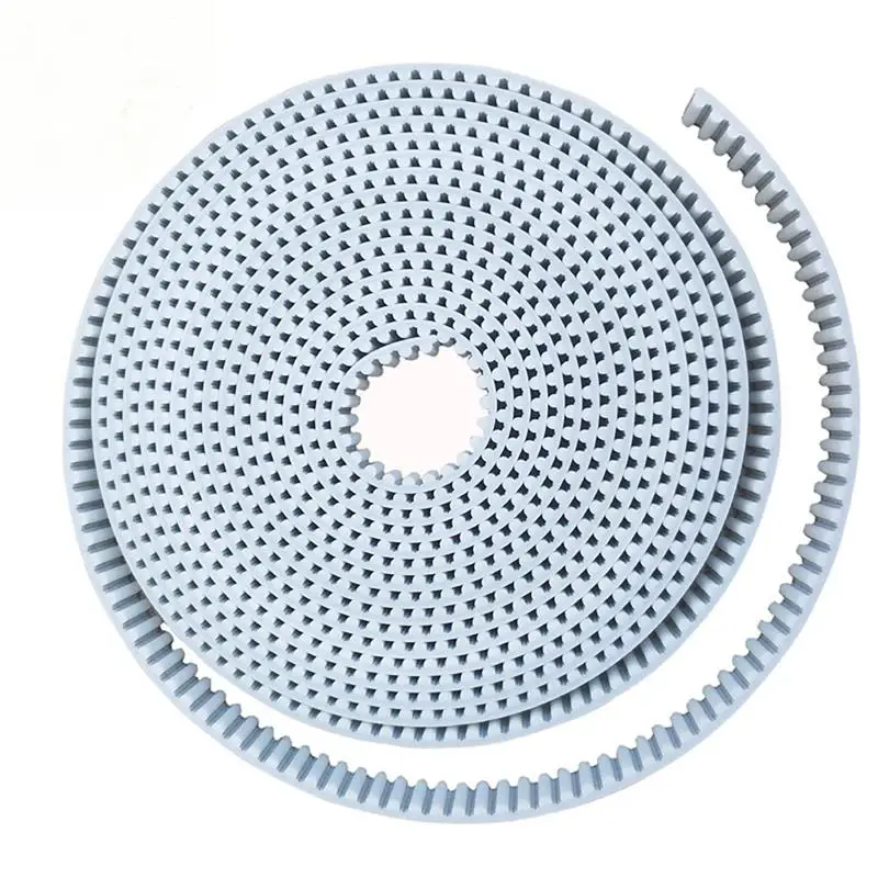 10 Meter HTD5M Open Timing Belt Width 15mm 30mm White PU Polyurethane With Steel Core HTD 5M Pitch 5mm Pulley