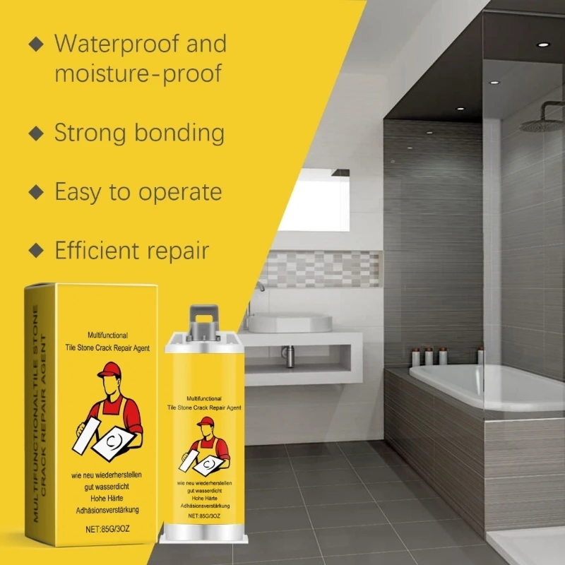 Marble Chip Repair Set Professional Tile And Marble Crack Repair Glues Ceramic Floor Tiles Potholes Repair Pastes 