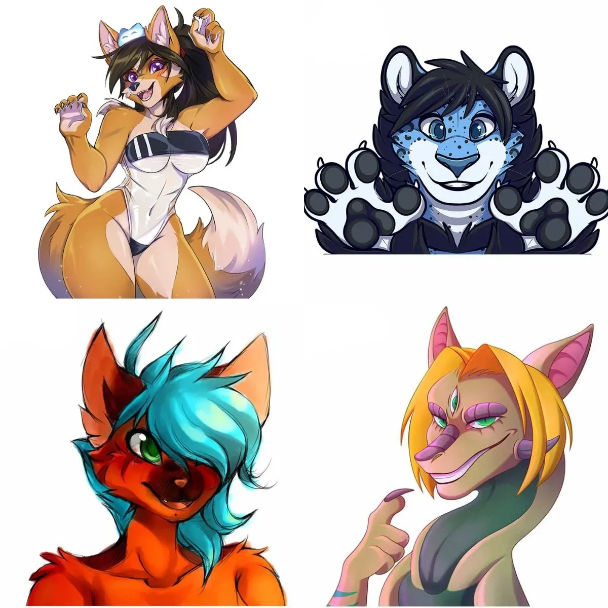 

Creative Furry Waterproof Car Stickers Laptop Windshield Windows Decal Scratch-proof RV Decoration