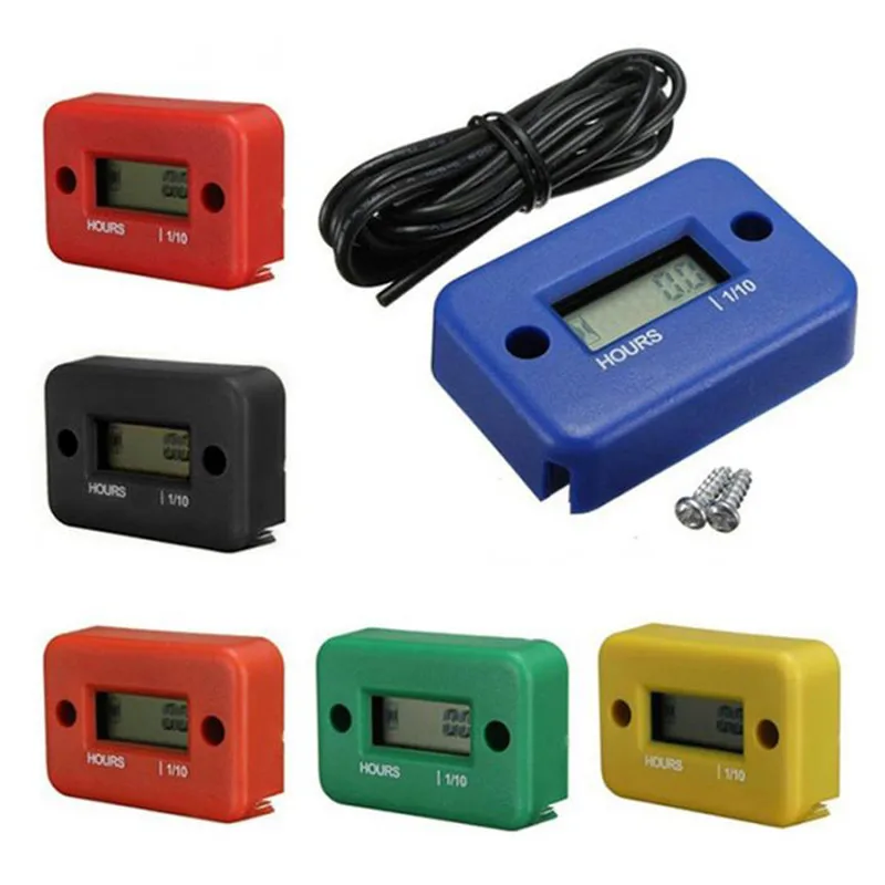 Motorcycle Hour Meter With Battery Timer Cafe Racer Digital Counter Moto Ski Timer Accumulator Digital Working Gauge Tools