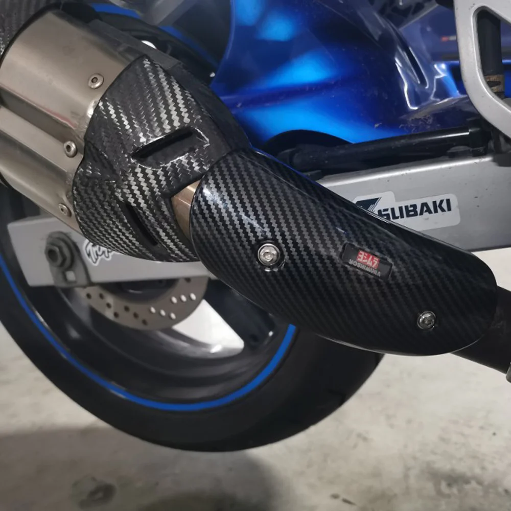 Universal Motorcycle Muffler Protector Exhaust Pipe Heat Shield Cover Anti Scald Board for Kawasaki Z900 Ninja 400 Cafe Racer