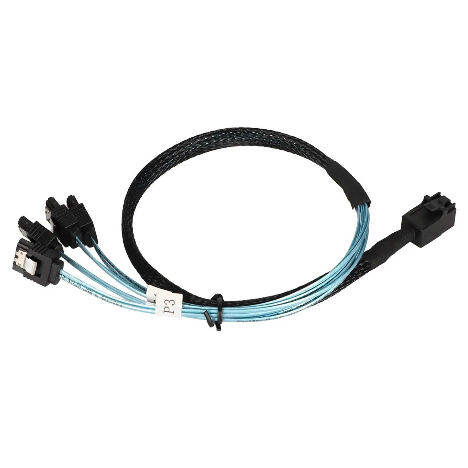 

12GBPS Mini SAS HD SFF 8643 to 4 SATA 3.0 Cable PVC Dual Channel 7P Server Hard Disk Array Data Line Computer Accessories
