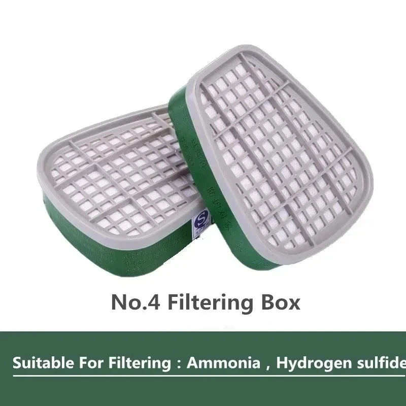 6001/6002/6004 Cartridge Box 5N11 Cotton Filters Set For 6200/7502/6800 Dust Gas Masks Chemical Painting Spraying Respirator