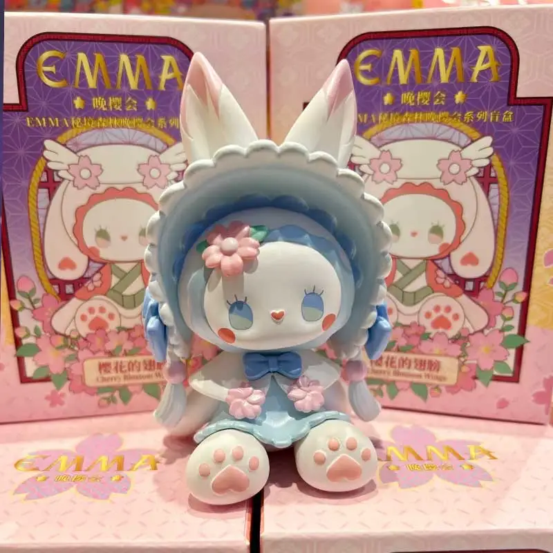 حقيقي إيما سيكريت فورست مساء أزهار الكرز صندوق أعمى العصرية لعبة دمية اليدوية لطيف الإناث هدية عيد ميلاد حلية