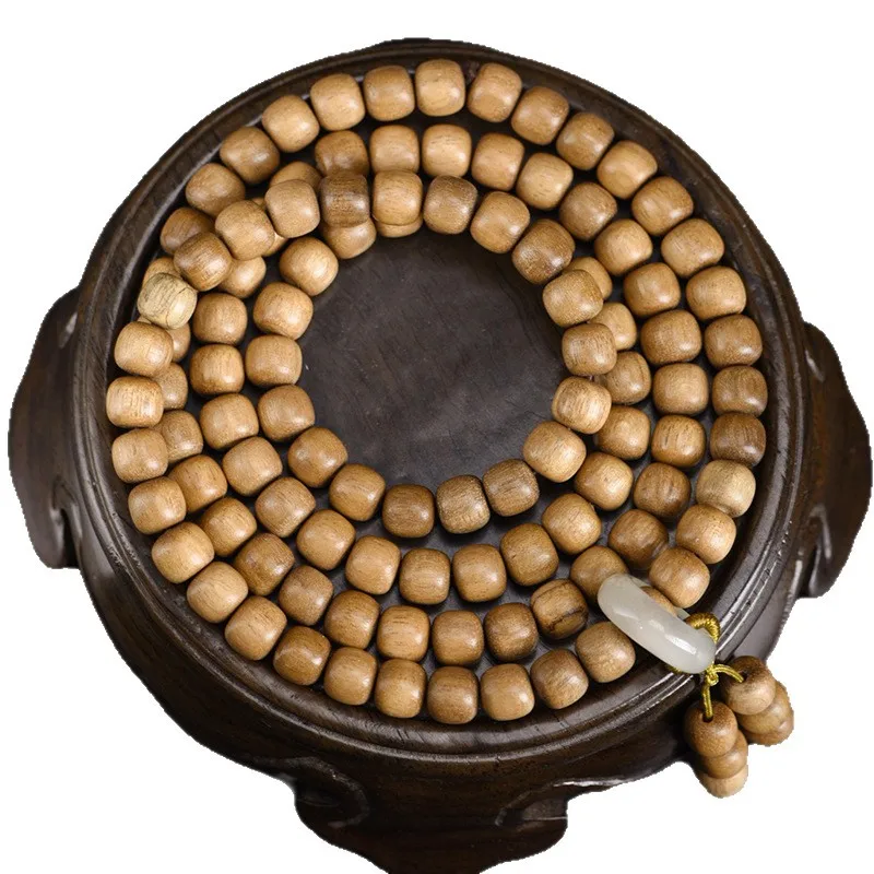 2025 New Milky Fragrance Wood Vintage Bead 108 Beads Bracelet DIY With Running Ring Handheld Cultural Play Jewelry
