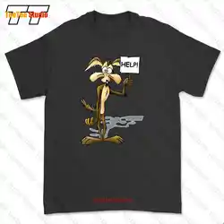 Maglia Willy Coyote Road Runner Cartone Help T-shirt Tee 7WP4