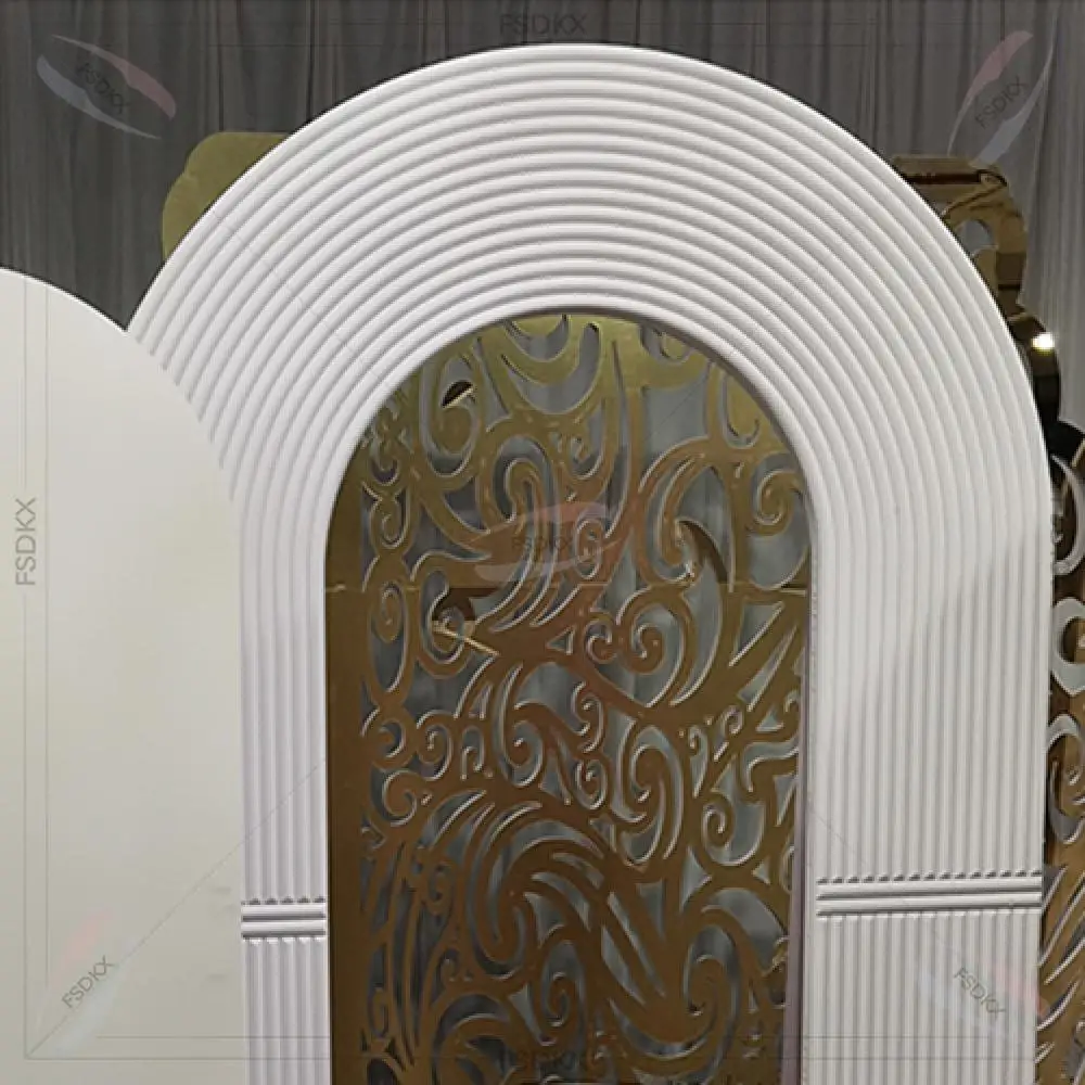 

Factory Directly Sale White Pvc Arc Arch Backdrop Wedding Reception Event Backdrop Design for Party Banquet Reception