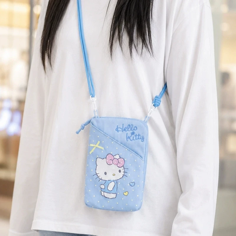 Mobile phone bag cartoon cute Hello Kitty crossbody bag casual super cute simple KT bag