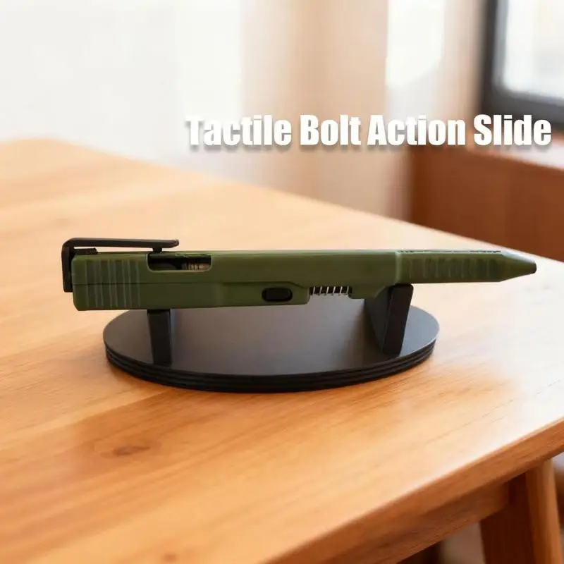 1Pcs Ballpoint Pen Unique Creative Writing Accessories Versatile 3D Printed Tactical Pens EDC Practical Slide-Action