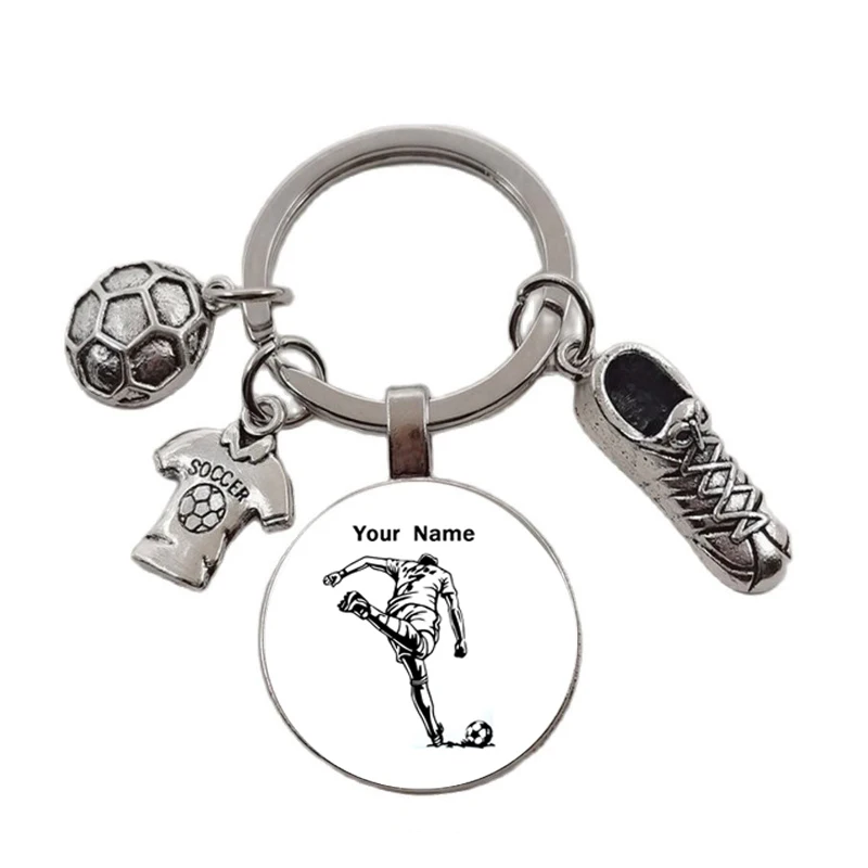 Fußball Diy Custom Name Keychain Zu Spielen Fußball Junge Keychain, Diy Keychain Für Fußball Liebhaber – Detail 4