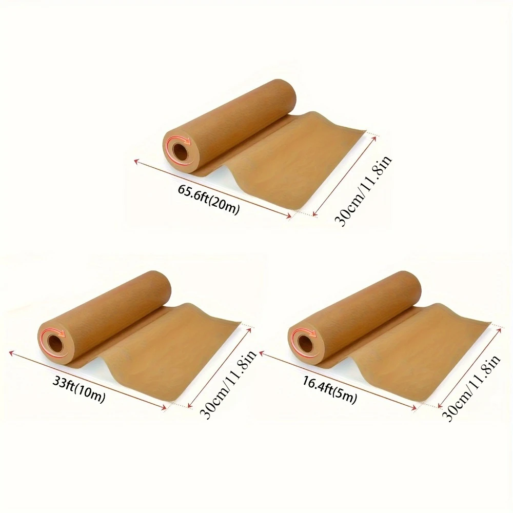 5/8/10/20m Parchment Paper Baking Sheets Non-Stick Precut Baking Liners for Oven Air Fryer Grilling Mat Steaming Bread Cookies